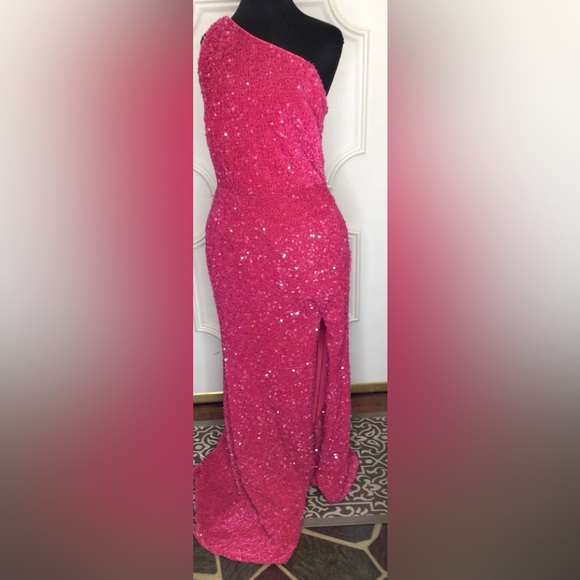 Barbie pink sequin formal gown Size 14 - Picture 1 of 9